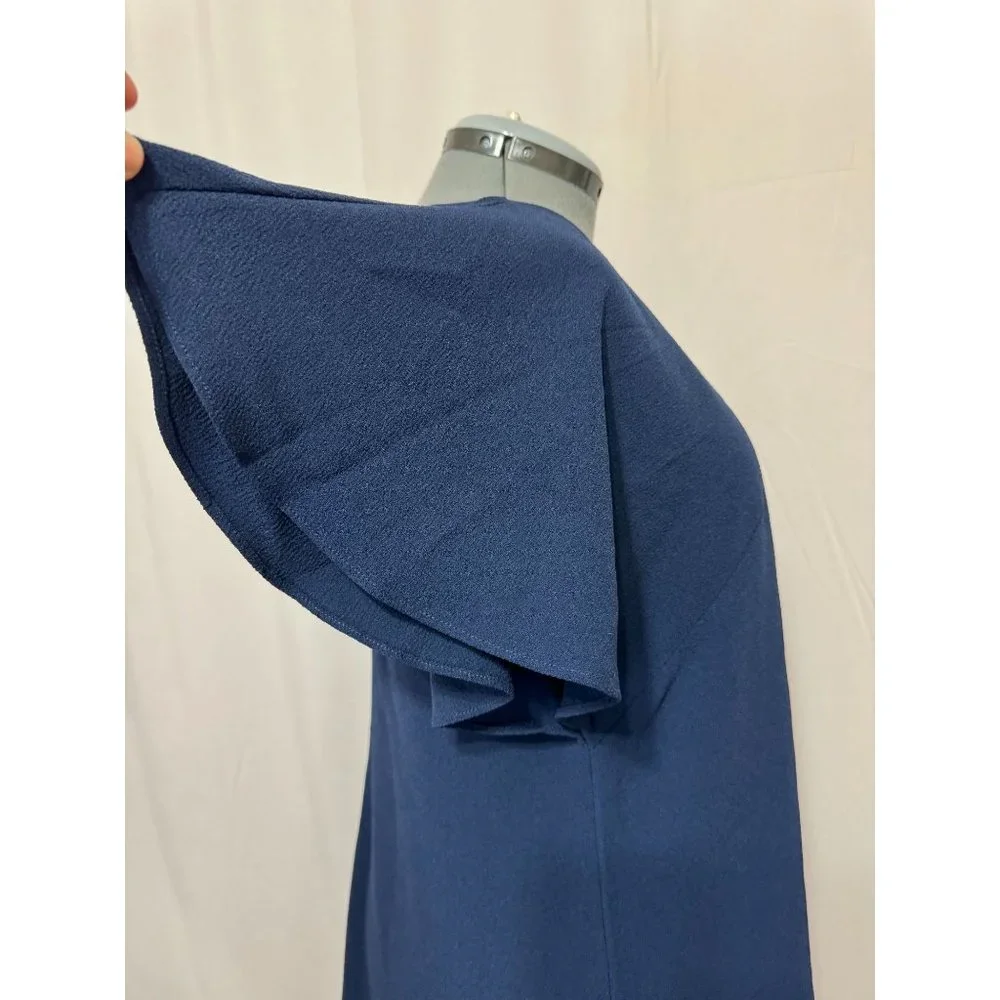 Chelsea28 NWOT Sz XL Navy One Shoulder A-Lined Lined Dress - Picture 10 of 13